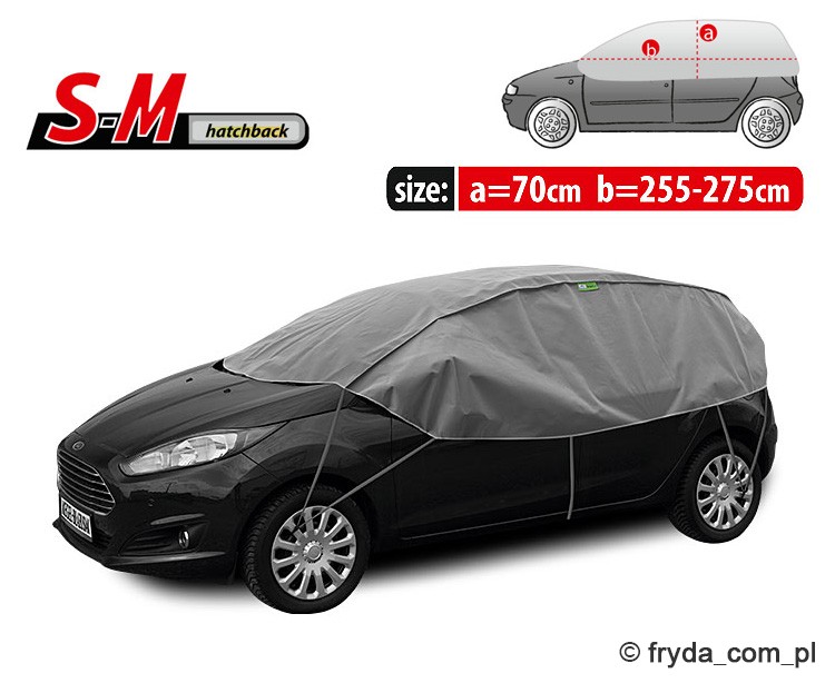 Pokrowiec na dach i szyby samochodowe WINTER Optimal - rozmiar S-M hatchback